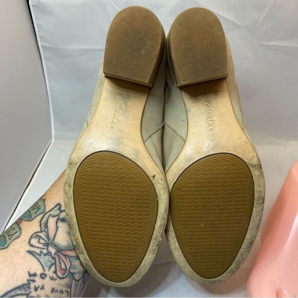 Clarks Spiced Isla Tan Block Heel Mules 10 - Picture 8 of 8